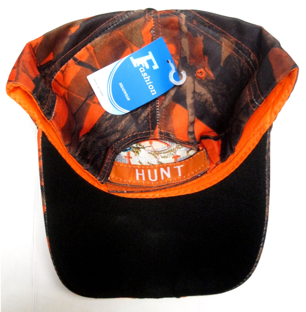 TFA Duck Hunter Black & Orange Camo Flames Hunting Hat Cap Adult Men's –  East American Sports LLC