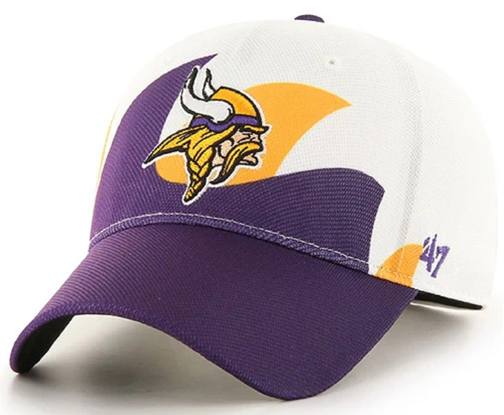 Minnesota Vikings Wave Solo White Structured Hat Cap Adult One