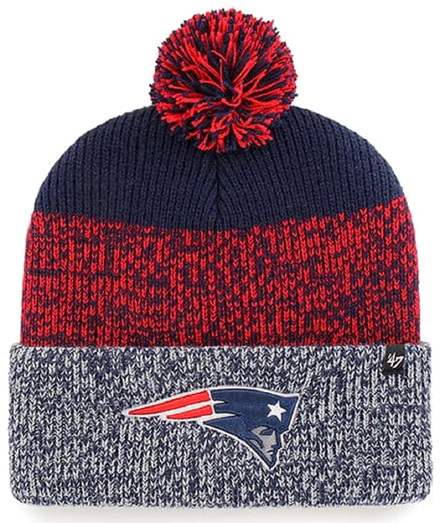 New England Patriots NFL '47 Static Pom Knit Cuff Hat Cap Adult Winter –  East American Sports LLC