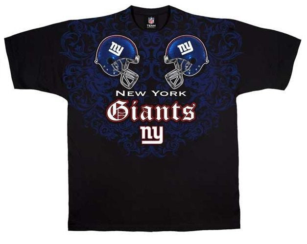 NFL Team Apparel Blue New York Giants T-Shirt Helmet Design