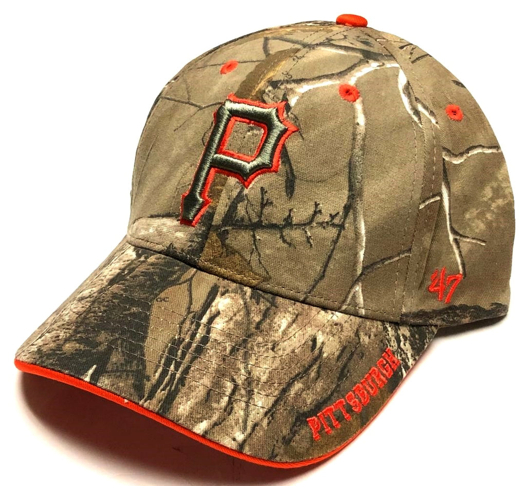 Pittsburgh Pirates MLB '47 Realtree Frost Camo Orange Hat Cap