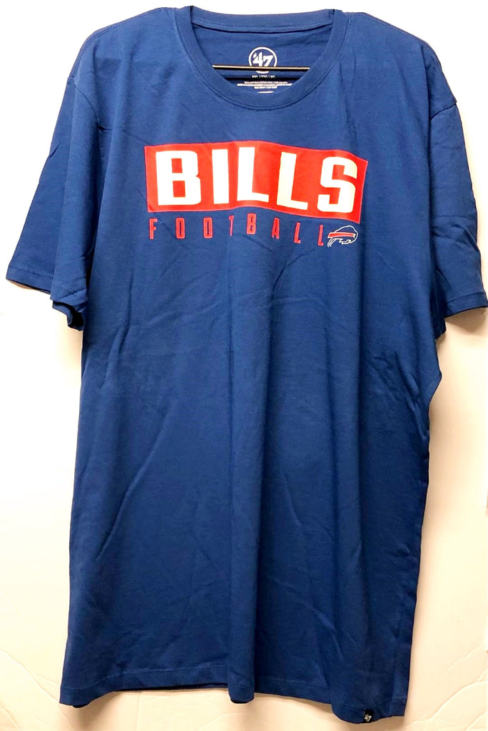 Buffalo Bills NFL '47 Blue Dub Major Super Rival Tee Shirt Adult