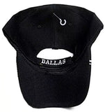 Dallas Cowboys Black Hat Cap Script Visor Embroidered Signature Double Star Logo