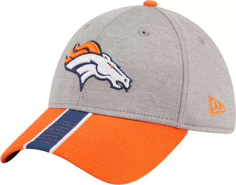 Denver Broncos NFL New Era 39Thirty Stripe Gray Hat Cap Men's Flex Fit L/XL