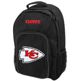 Kansas City Chiefs NFL Southpaw Black Embroidered Backpack School Bag. 18" x 12" x 6"