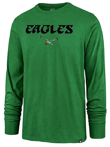 Philadelphia Eagles NFL '47 Pregame Rival Throwback Green Long Sleeve Shirt Mens