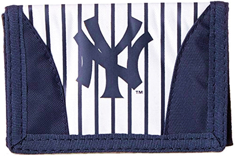 New York Yankees MLB Chamber Pinstripe Tri-Fold Nylon Wallet