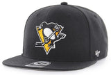 Pittsburgh Penguins NHL '47 Black No Shot Captain Flat Hat Cap Men's Snapback