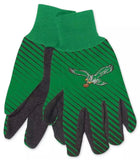 Philadelphia Eagles NFL Green Throwback Retro Utility Work Football Gloves Adult