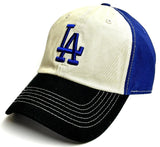 Los Angeles Dodgers Triple Up Tri-Color Clean Up Relaxed Fit Hat Cap Adult Men's Adjustable Blue