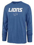 Detroit Lions NFL '47 Pregame Super Rival Blue Long Sleeve Tee Shirt Adult Men's