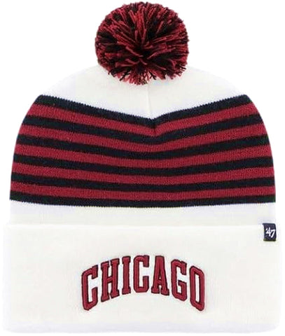 Chicago Bulls NBA '47 City Edition 23 Double Sided Cuff Pom Knit Hat Cap Beanie