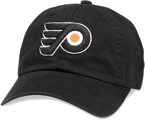 Philadelphia Flyers NHL Black Clean Up Relaxed Fit Dad Hat Cap Men's Adjustable