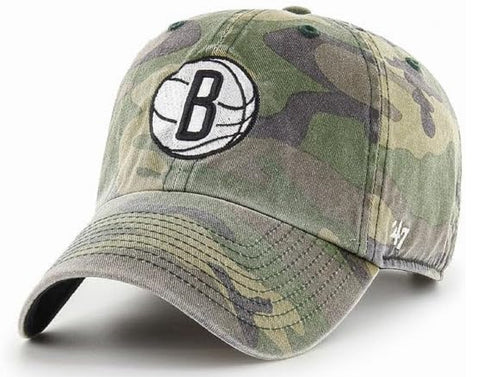 Brooklyn Nets NBA '47 Camo Clean Up Relaxed Fit Hat Cap Adult Men's Adjustable