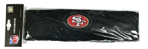 San Francisco 49ers NFL Vintage Throwback Black Headband Sweatband Adult