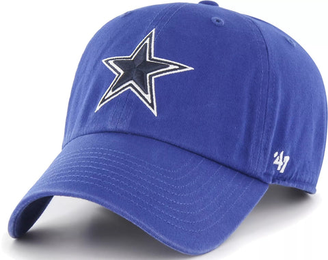 Dallas Cowboys NFL '47 Royal Blue Clean Up Relaxed Dad Hat Cap Men's Adjustable