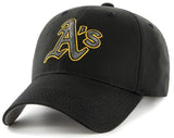 Oakland Athletics A's MLB Fan Favorite MVP Black Hat Cap Hat Men's Adjustable