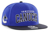 Vancouver Canucks NHL '47 Blockshed Captain Two Tone Flat Hat Cap Men's Snapback