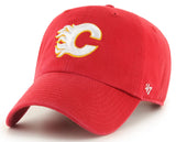 Calgary Flames NHL '47 Red Clean Up Relaxed Dad Hat Cap Adult Men's Adjustable