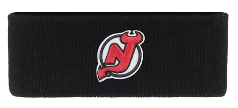 New Jersey Devils NHL 4.0 Black Knit Headband Sweatband Ear Warmer Adult Size