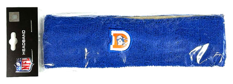 Denver Broncos NFL Licensed Vintage Throwback Blue Headband Sweatband Adult Size