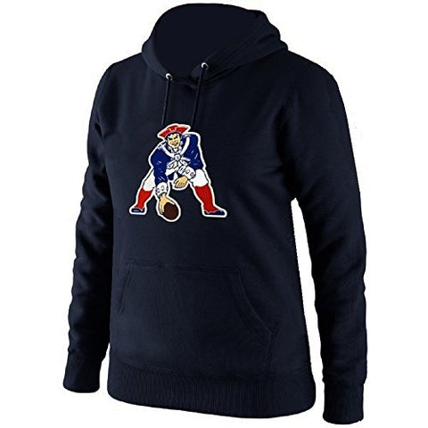New England Patriots New Era Throwback Pullover Hoodie - Navy
