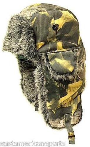 Buy John Deere Men's Green And Yellow Fur Trapper Hat Green One Size at