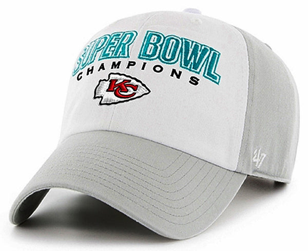 Kansas City Chiefs NFL '47 Super Bowl LIV Champions White Clean Up Hat –  East American Sports LLC