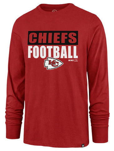 47 NFL Kansas City Chiefs VAR Arch Super Rival T-Shirt Red LG – East  American Sports LLC